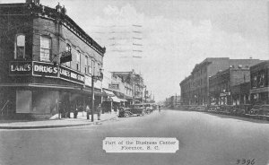 PART OF THE BUSINESS CENTER FLORENCE SOUTH CAROLINA DEXTER PRESS POSTCARD 1937