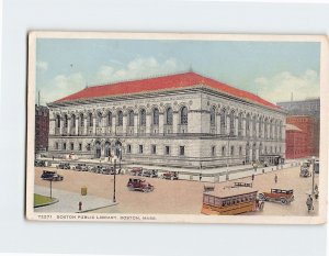 Postcard Boston Public Library, Boston, Massachusetts