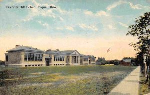 Favorite Hill School Piqua Ohio 1913 postcard