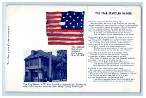 c1910 Star Spangled Banner, Flag House Baltimore Maryland MD Postcard