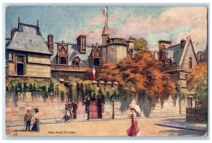 1922 Musee De Cluny Paris France Posted Antique Oilette Tuck Art Postcard