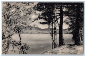 c1940's Auburn Maine ME, Lake Auburn And Trees View Unposted Vintage Postcard 