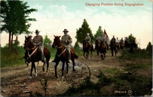 Postcard NY Changing Position During Engagement US Army Cavalry Riders 1910 H10