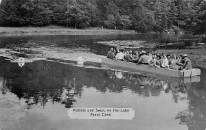 Visitors, Swan on Lake Penns Cave - Centre Hall, Pennsylvania PA  