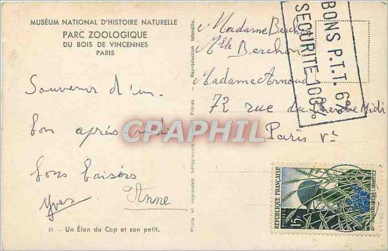 Old Postcard National Museum of Natural History Zoological Park, Bois de Vinc...