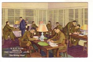 Soldiers in a USO Club, The Writing Room, The Salvation Army,