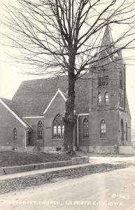 La Porte City Iowa Methodist Church Real Photo Antique Postcard K53092