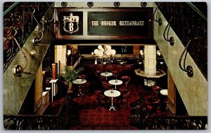 Vtg Denver Colorado CO The Broker Restaurant Interior Dining Room View Postcard