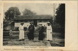 PC MISSION CATHOLIQUE BRAZZAVILLE BISHOPS FRENCH CONGO (a22842)