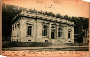 US United States Post Office Building Oil City Pennsylvania PA 1906 UDB Postcard