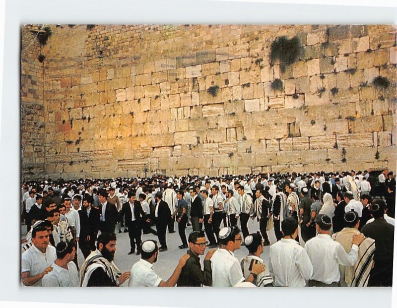 Postcard Liberation Day Congregation at the Wailing Wall Jerusalem Israel