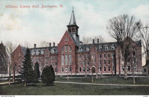 BURLINGTON, Vermont, 1900-10s; Williams Science Hall