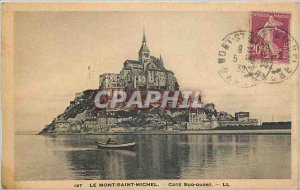 Old Postcard Mont Saint Michel Cote Sud Ouest