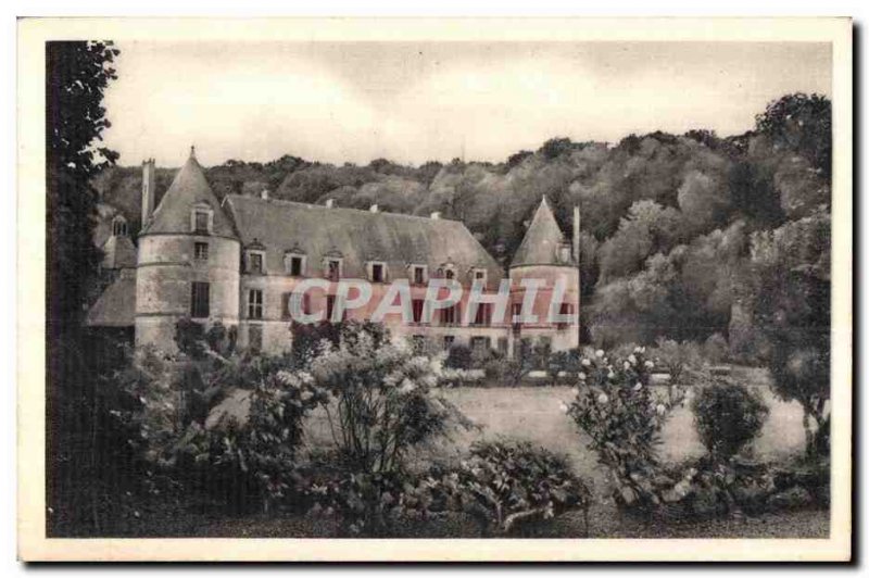 Old Postcard Chateau De Bussy Rabutin (Cote d Or) Facade of the Gardens