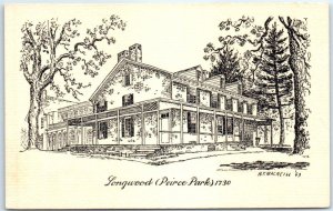 Postcard - Longwood (Peirce Park) 1730 - Kenneth Square, Pennsylvania