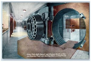 c1910 Armor Plate Safe Deposit Storage Vaults Los Angeles California CA Postcard 