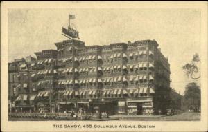 Boston MA The Savoy Hotel c1910 Postcard