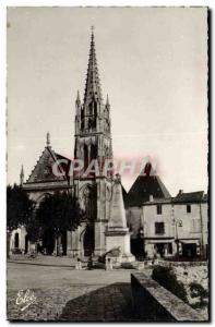 Cadillac sur Garonne Modern Postcard His church and war memorial