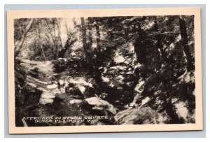 Vintage 1940s Postcard Approach to Stone Church, Dover Plains, New York