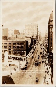 Vancouver BC Hastings Street Cenotaph Victory Square Gowen Sutton RP Postcard H1