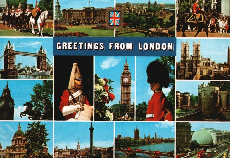 Postcard 1987 Greetings From London Souvenir Historic Places And Buildings