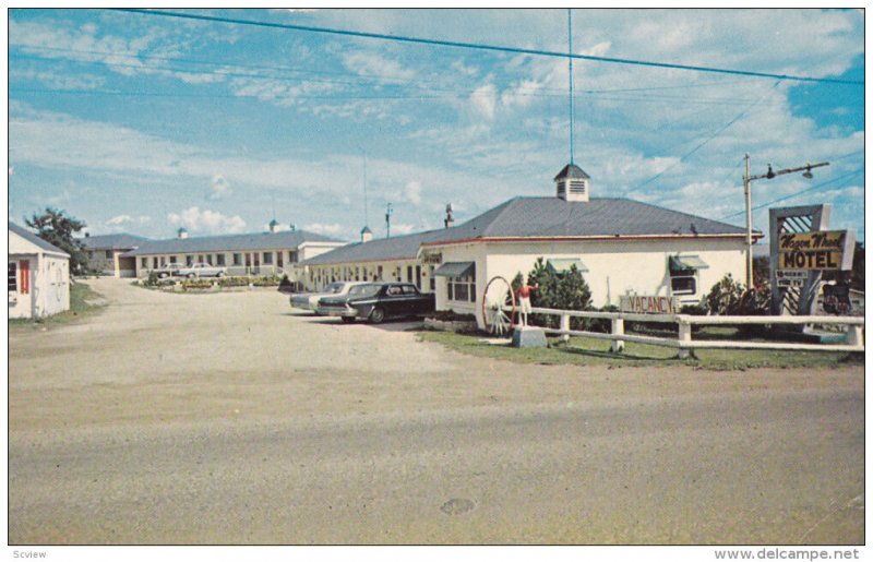 MANITOULIN ISLAND, Ontario, Canada, 1940-1960's; Wagon Wheel Motel, Classic Cars