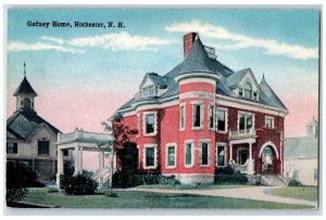 c1950 Gafney Home View House Stairs Terrace Rochester New Hampshire NH Postcard