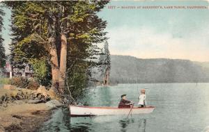 E59/ Lake Tahoe California Postcard c1910 Boating at McKinney's Lake Tahoe