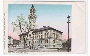 City Hall Worcester Massachusetts 1905c postcard