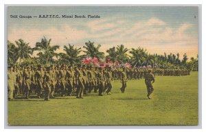 Postcard Miami Beach Florida Drill Groups - A. A. F. T , T. C.