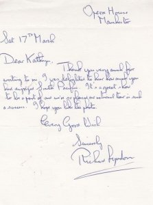 Richard Lyndon Manchester South Pacific 1988 Cast Hand Written Private Letter