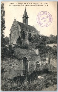 c1920s Port-Royal, France Abbey Ancient Kitchens Excavation Church Spire A360