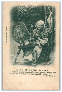 c1910's Old Woman Irish Spinning Wheel John Ruskin Unposted Antique Postcard