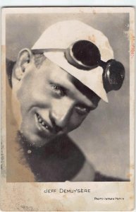 RPPC Jeff Demuysere Bicycle Racer Belgian Cyclist 1930s Vintage Photo Postcard