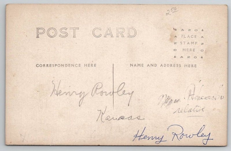 RPPC Farmer With Horse And Farming Buggy Henry Rowley Kansas Postcard Q21