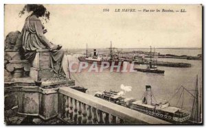 Old Postcard Le Havre View On The Boat Basin