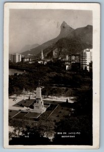 Rio de Janeiro Brazil Postcard Botafogo Aerial View c1920's RPPC Photo