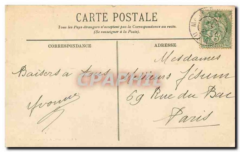 Old Postcard Argentan Church Saint Germain General view