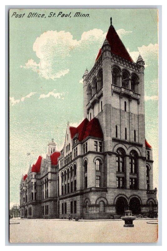 Post Office Building St Paul Minnesota MN UNP DB Postcard F21