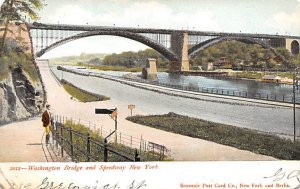 Washington Bridge and Speedway New York City, New York USA 1906 PU Missing St...