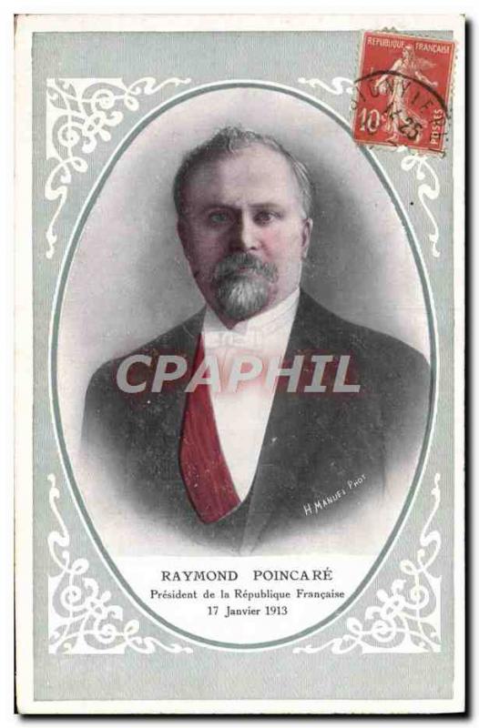 Old Postcard Raymond Poincare President of the Republic