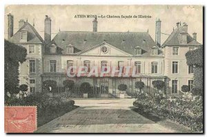 Old Postcard Athis Mons Chateau facade of Entree