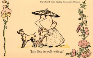 Jack Likes to Walk With Us,Sunbonnet Reproduction BIN