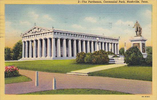 The Parthenon Centennial Park Nashville Tennessee 1951 Curteich