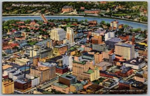 Dayton Ohio 1944 Postcard Aerial View