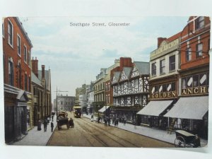 Southgate Street Gloucester Vintage Postcard  Golden Anchor Clothing Company