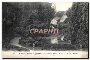 Old Postcard Chatellerault (Vienna) The Public Garden Public Garden A P