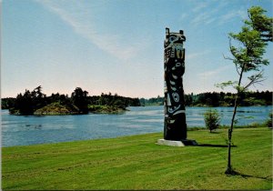 Canada Victoria Tsimshian Totem Pole On The Trans Canada Highway