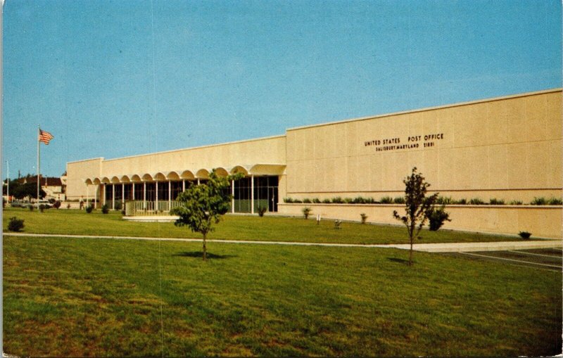 United State Post Office Salisbury Maryland MD Postcard VTG UNP Vintage Unused 