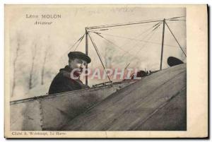 Old Postcard Jet Aviation Leon Molon Aviator